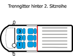 Trenngitter Hinter 2. Sitzreihe